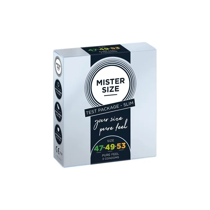 Mister Size Condoms Slim Trial Pack 3 Units 47-49 - 53mm