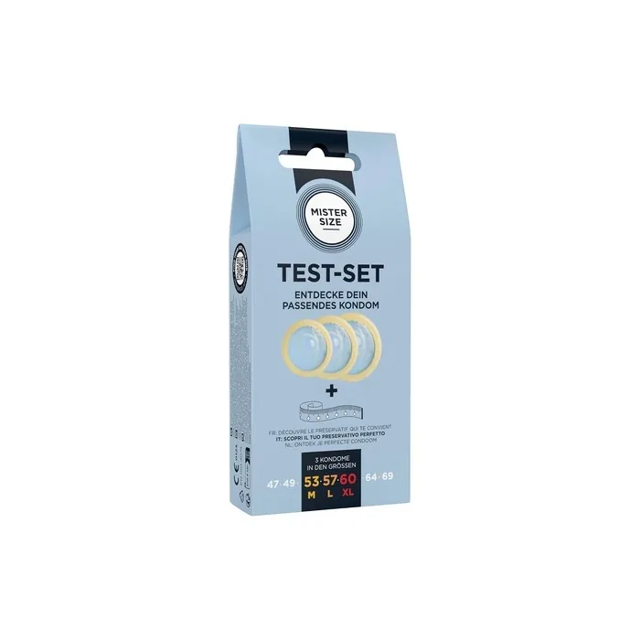 Mister Size Condoms Test Set 3 Pieces 535760mm With Measuring Tape Extra Thin