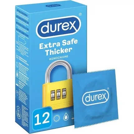 Durex Extra Safe Thick and Smooth Condoms 12 Count