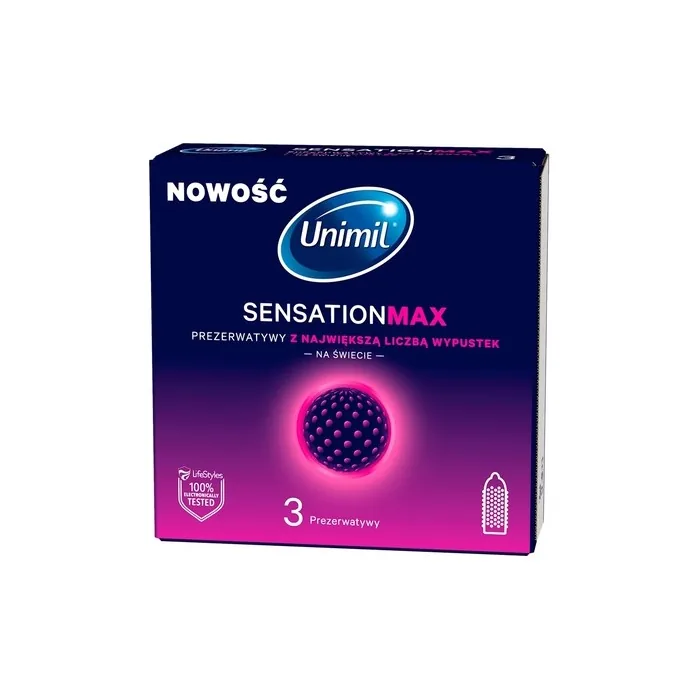 Unimil Sensation Max Condoms With The Highest Number Of Nubs - 3 Pieces