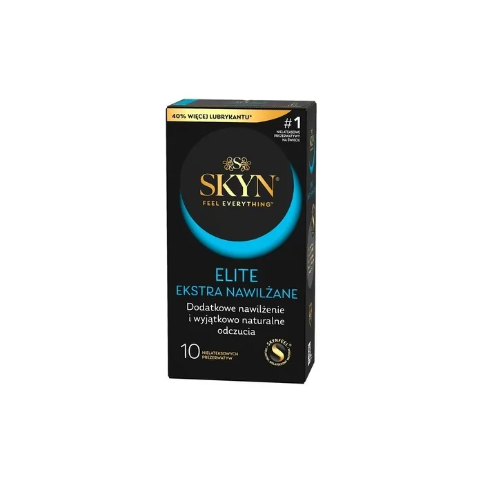 Elite Extra Moisturized Non-Latex Condoms - 10 Pieces