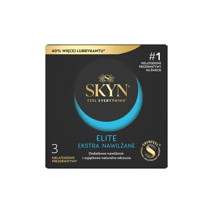 Elite Extra Lubricated Non-Latex Condoms - 3 Pieces