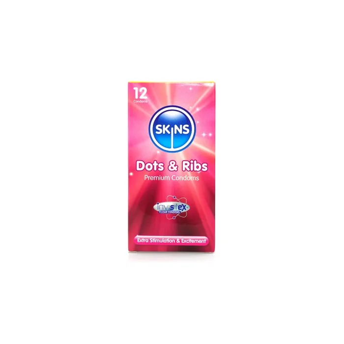 Skins Condoms Dots Ribs 12 Pack International