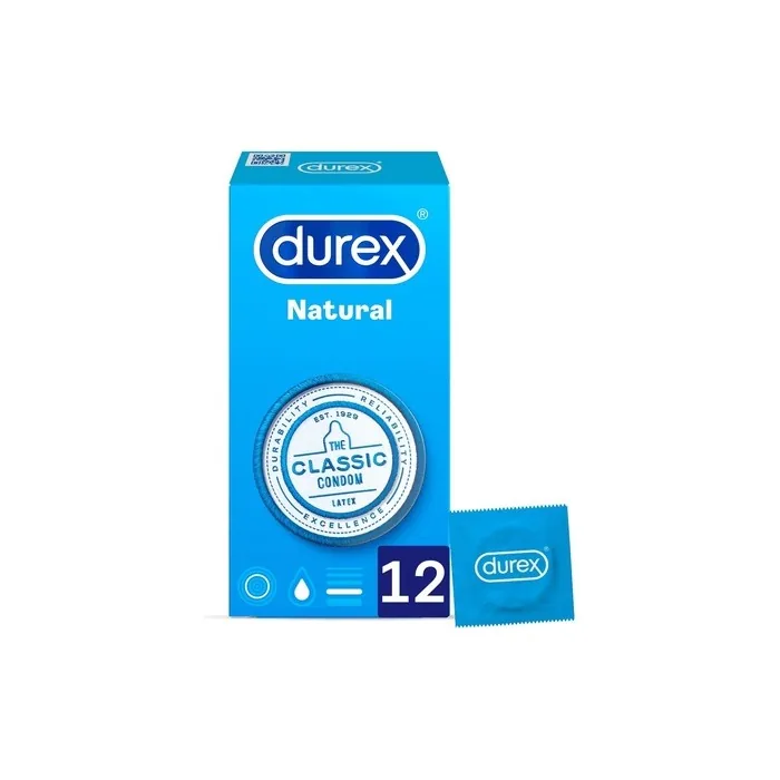 Durex Natural Plus Condoms 12 Units