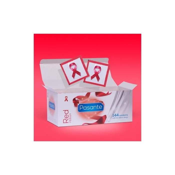 Pasante Red Ribbon Condoms Pack Of 144