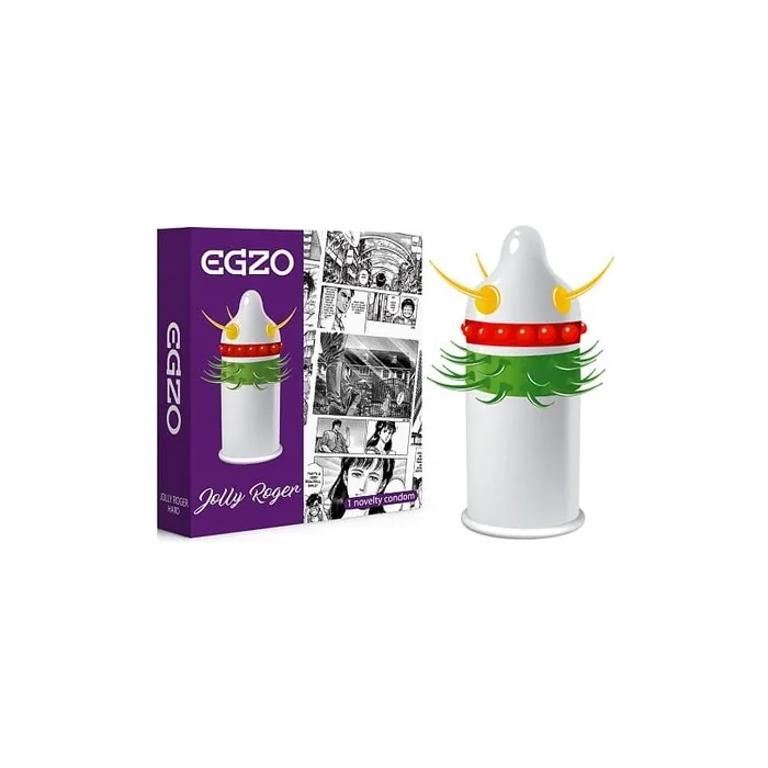 Jolly Roger Condom With Pleasurable Spikes And Protrusions Medium 1 Piece
