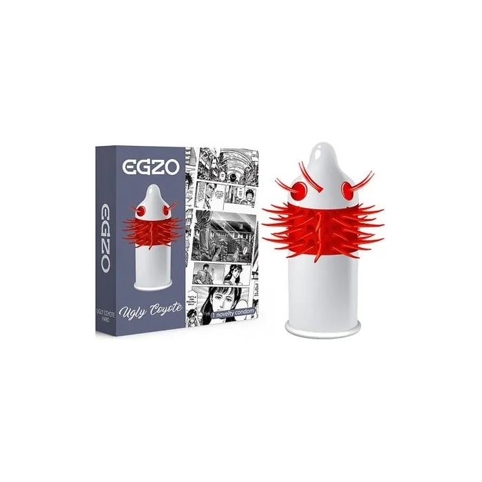Egzo Ugly Coyote Condom With Pleasurable Spikes Medium 1 Piece