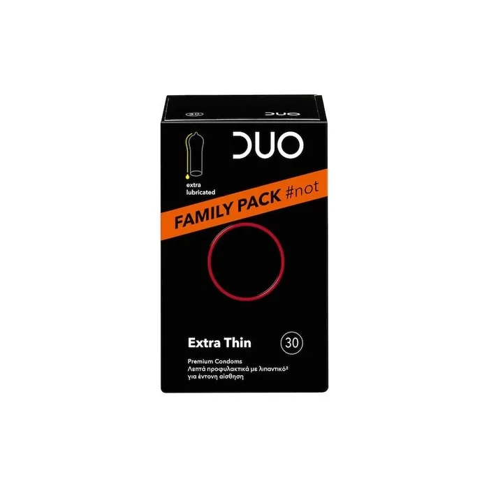 Duo Extra Thin Family Pack Condoms 30 Pieces