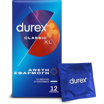 Durex Classic Xl Condoms For Comfortable Fit 12 Pieces