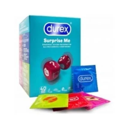 Durex Surprise Me Assortment Box 40 Condoms 4 Varieties