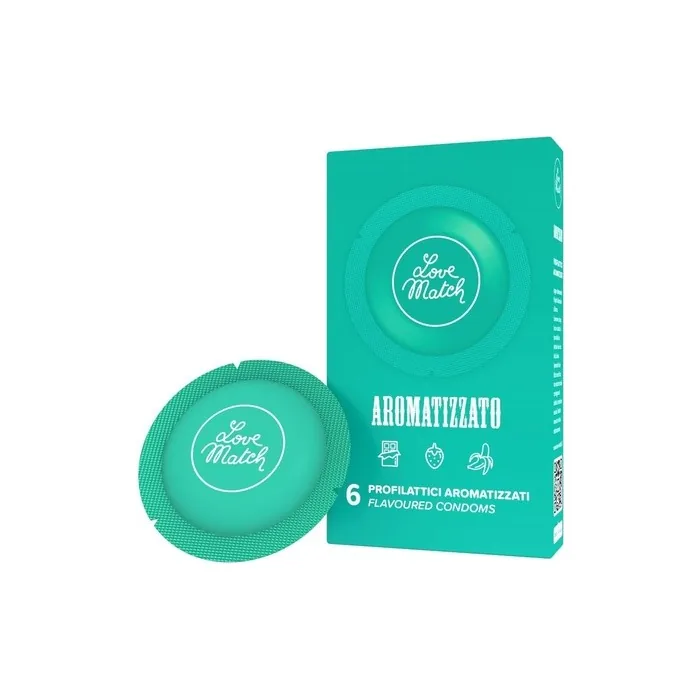 LoveMatch Aromatizzato 6 Colorful Flavored Condoms from Italy
