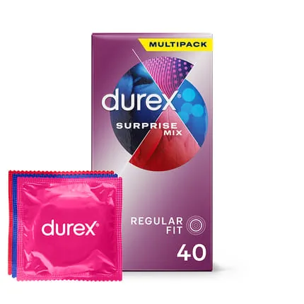 Durex Surprise Mix Condoms Variety Pack 40 Condoms