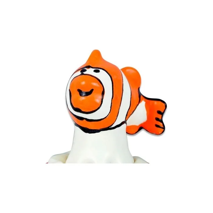 Condomerie Hand-Painted Novelty Condoms Fish Orange