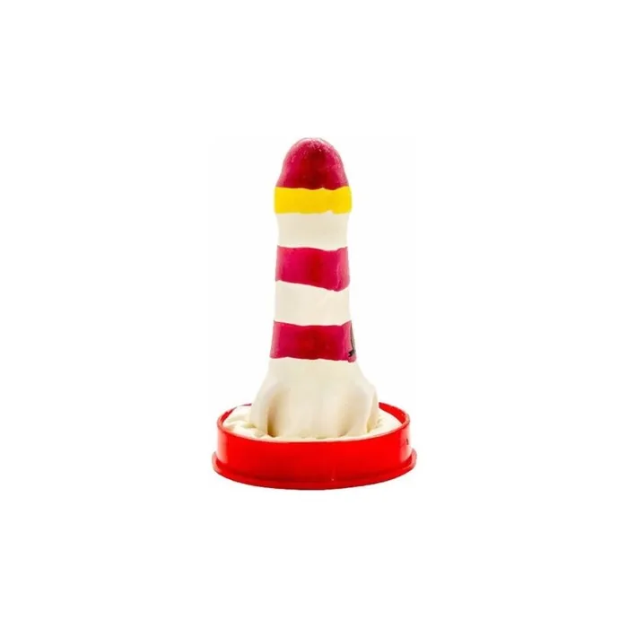 Joke Condom Lighthouse Coast Fun Condom Hand-Painted