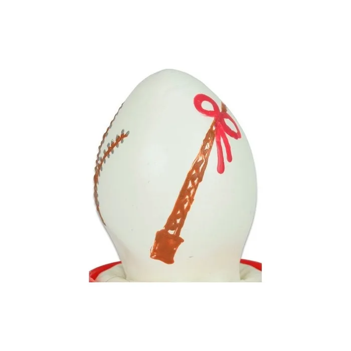 Condomerie Hand Painted Novelty Condom Easter Egg - White