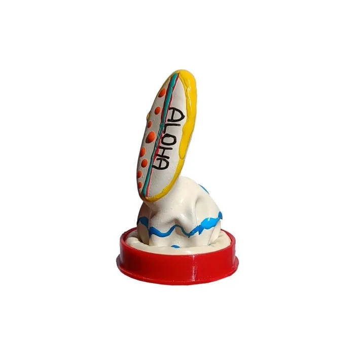 Joke Condom Surfboard Surfer Sea Hand-Painted