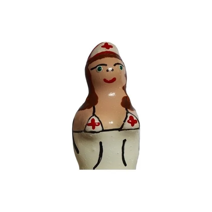 Condomerie Hand Painted Novelty Condoms Nurse Brunette