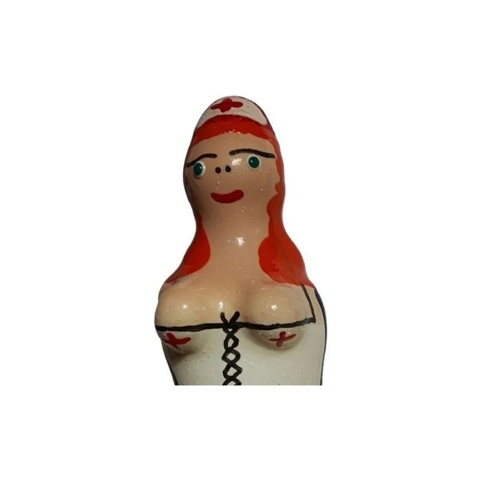 Condomery Fancy Hand Painted Red Nurse Condoms