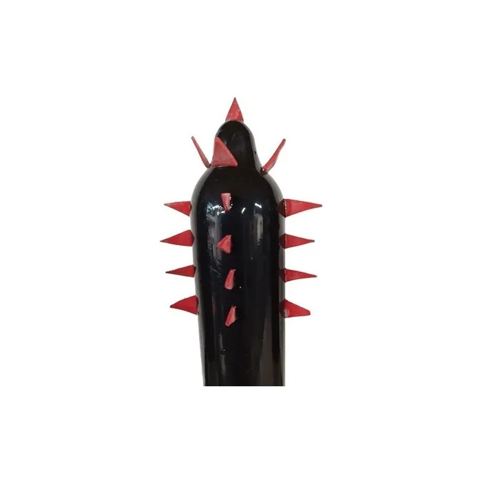 Condomery Fancy Hand Painted Black Cactus XL Condom