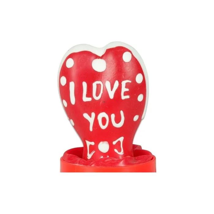 Condomerie Hand-Painted Novelty Condoms Heart I Love You Model 2