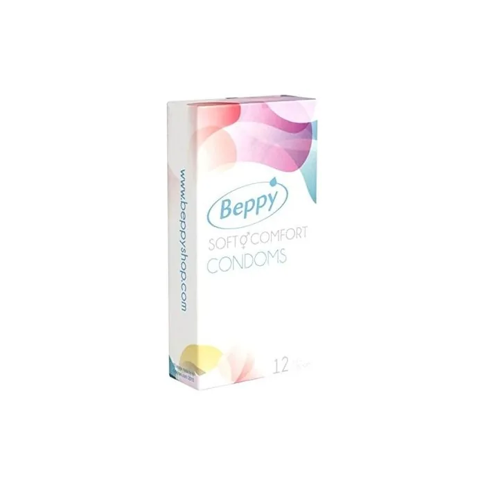 Beppy Comfort Condoms 12 Pack - Proven Quality by BEPPY - Moist and Reliable Every Day 56mm Width