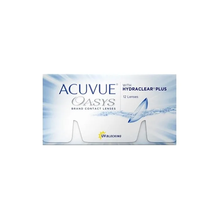 ACUVUE OASYS 2-Week Contact Lenses for Day and Night with -2.25 Dpt and BC 8.4 - UV Protection, Dryness Protection and Extremely High Comfort Level - 12 Lenses