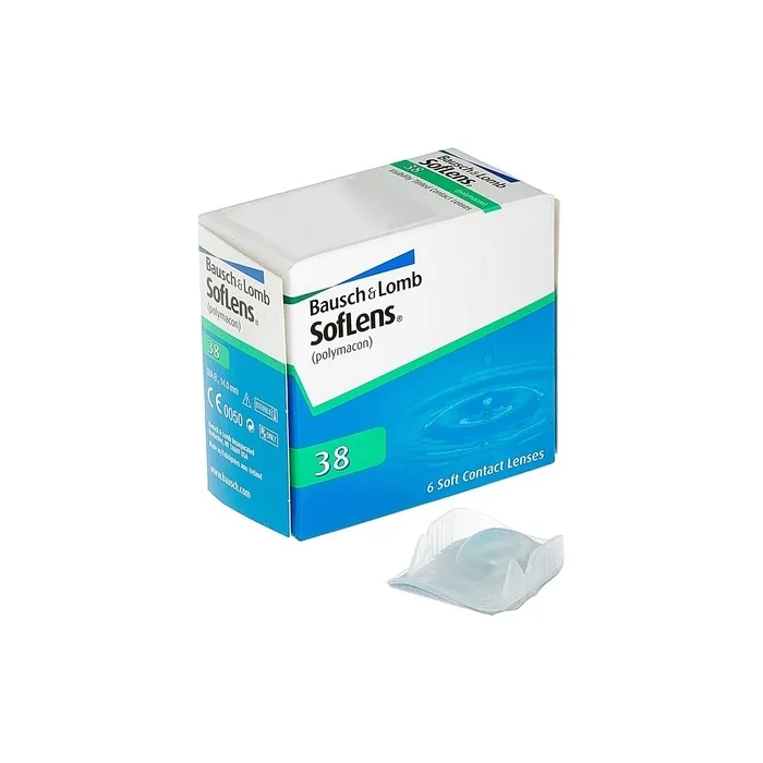 Bausch + Lomb SofLens 38 Soft Spherical Contact Lenses -4.0D BC 8.7mm/DIA 14mm 6 Lenses
