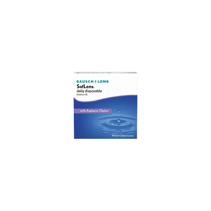 Bausch + Lomb SofLens Daily Disposable Contact Lenses 90 Lenses BC 8.6 +6.25 Diopters