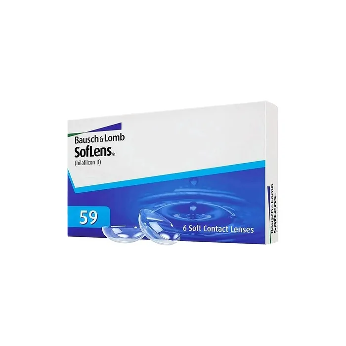 Bausch and Lomb SofLens 59 Monthly Spherical Soft Contact Lenses 6 Lenses -1.25 D BC 8.6mm/DIA 14.2mm