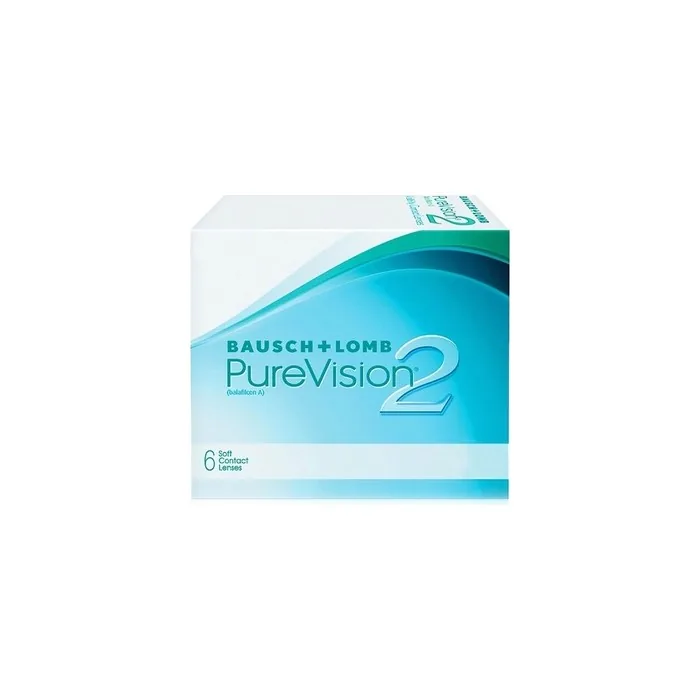 Bausch + Lomb PureVision2 HD Monthly Contact Lenses 6 Lenses BC 8.6 - Power -7.00