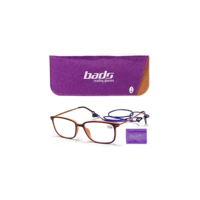 BADS Reading Glasses Lilac/Camel +3.50