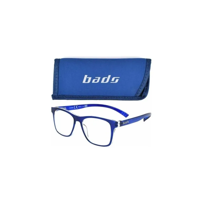 BADS Reading Glasses Blue Plastic Women +3.00
