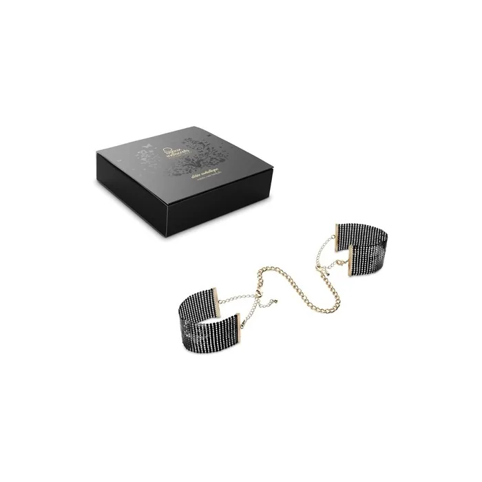 Erotico Metallic Desire Black Metal Mesh Handcuffs