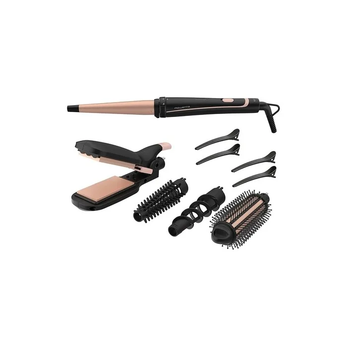 Rowenta CF4231 Infinite Looks 14-in-1 Multistyler with Ceramic Coating and Cool Tip - Black/Copper