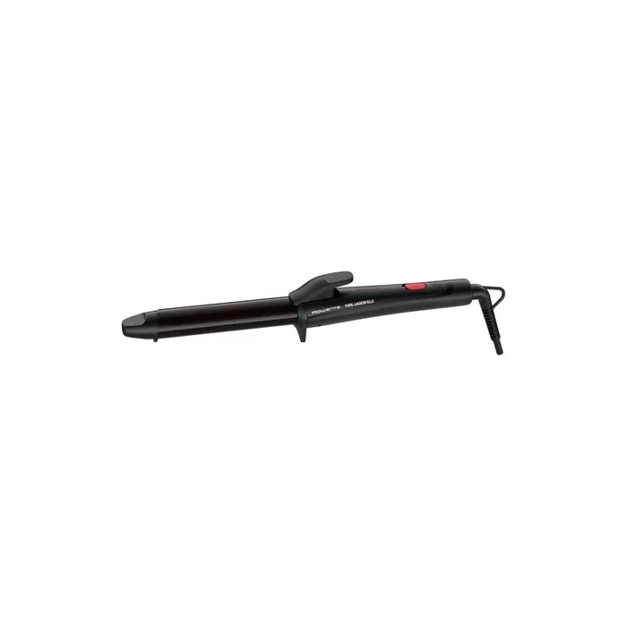 Rowenta x Karl Lagerfeld CF321L Curling Iron 25mm with Keratin and Shiny Coating Black/Red