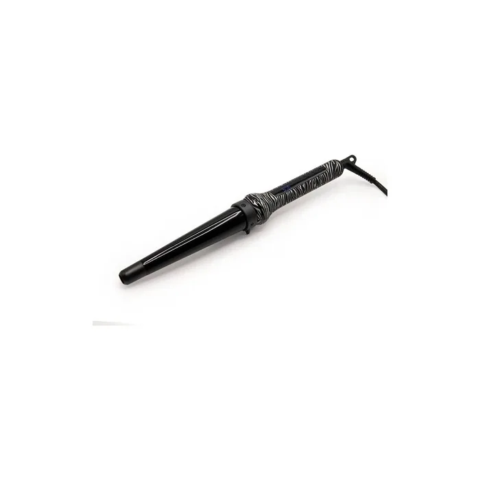 CORIOLISS Glamour Wand Curling Iron for Women Professional Ceramic Wand with Temperature Control Zebra Silver