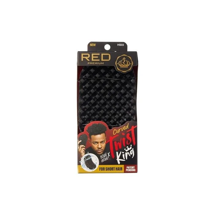 Red by Kiss Bow Wow X Twist King Luxury Twist Styler Washable, Durable, Crumb Free Twist Brush for Afro Curl Curved & Dense
