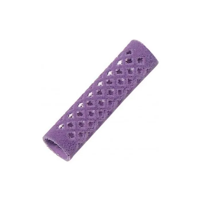 Comair Flocked Metal Curlers 65mm Length 15mm Diameter Violet - Pack of 12