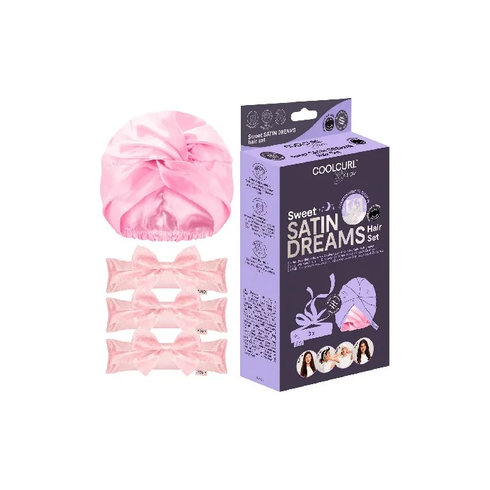 Glov Coolcurl Sweet Satin Dreams Hair Set Pink