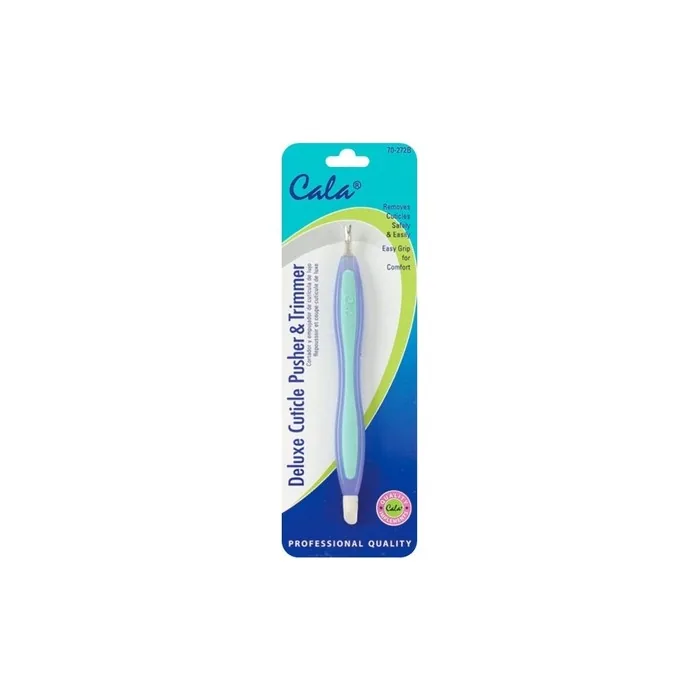 Cala Deluxe Cuticle Pusher Trimmer for Manicure and Pedicure