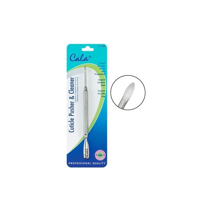 Cala Cuticle Pusher Cleaner for Manicure and Pedicure