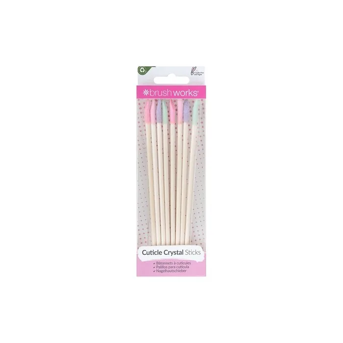 Brushworks Cuticle Crystal Sticks - Pack of 8