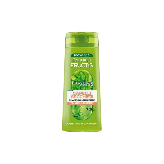 Garnier Fructis 2-in-1 Nourishing Shampoo for Dry and Damaged Hair with Repairing Effect 250ml