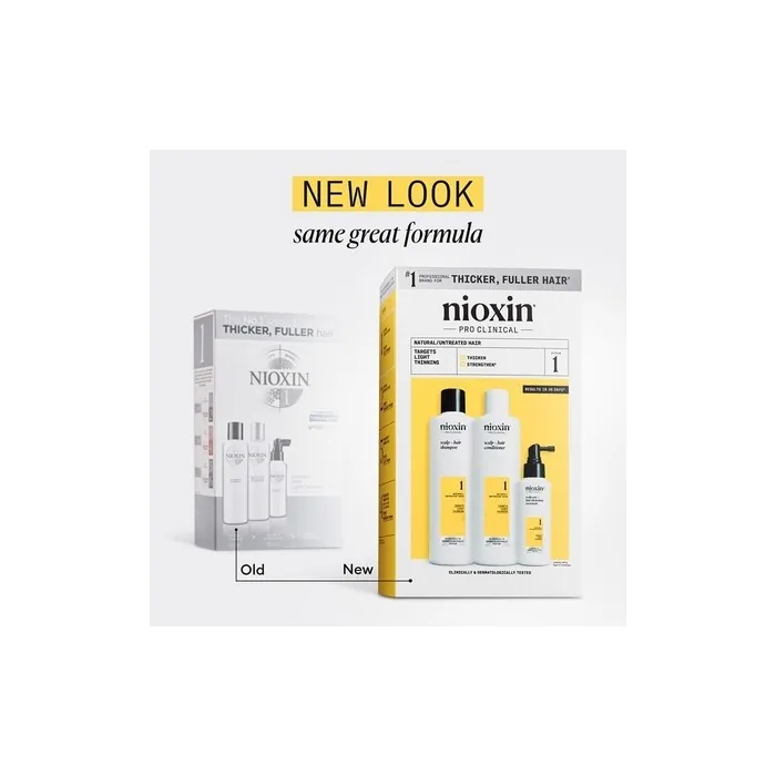 Nioxin Scalp Hair Thickening System Kit for Natural Colored and Damaged Hair