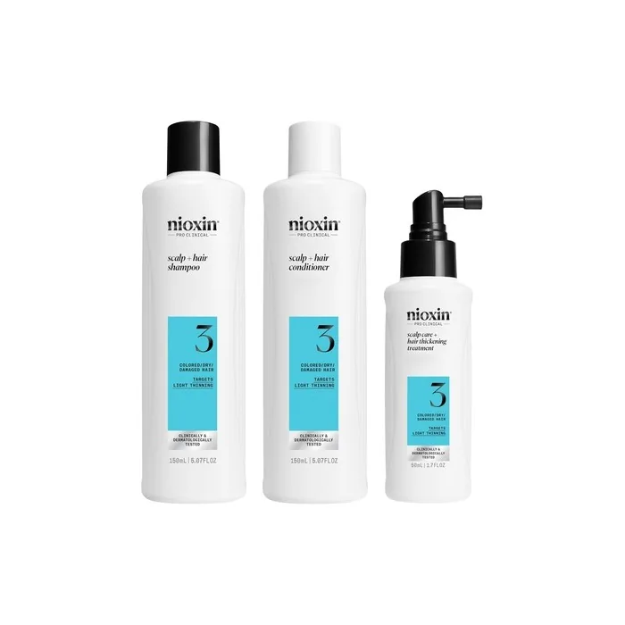 Nioxin System 3 Hair Thickening System for Damaged Hair with Light Thinning