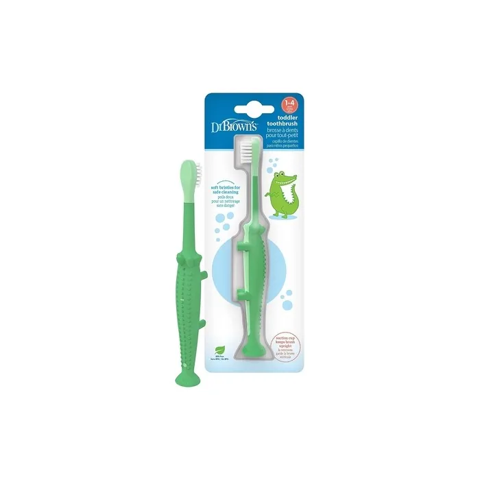 Dr. Brown's Crocodile Toddler Toothbrush Green