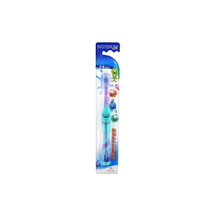 Elgydium Children's Toothbrush Limited Edition Monster Purple and Green