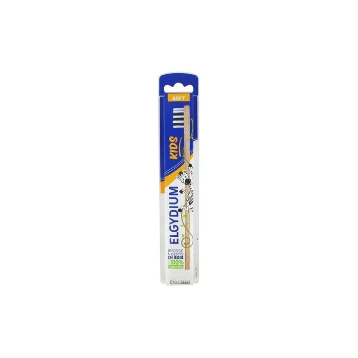 Elgydium Kids Wooden Toothbrush for Children Soft Beech