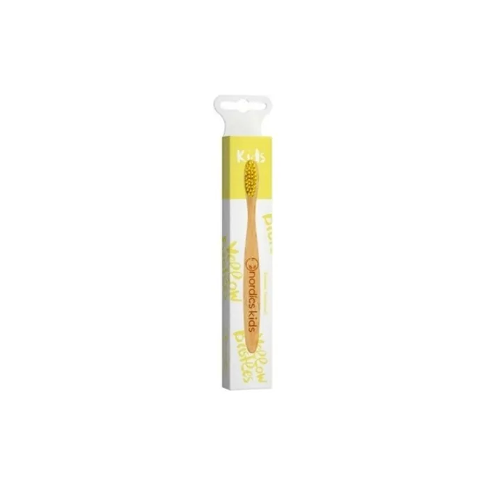 Nordics Organic Care Eco Toothbrush for Kids Bamboo with Yellow Bristles