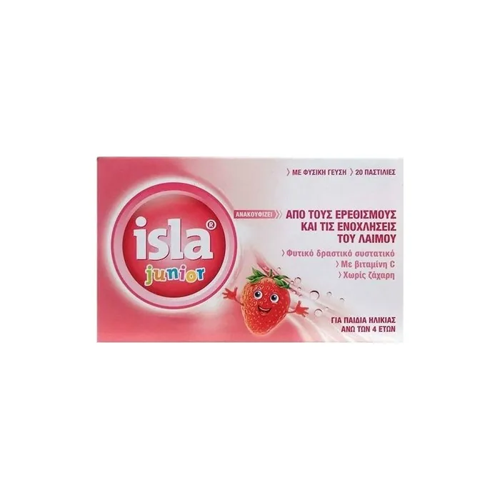 Farmasyn Farmasyn Isla Junior Lozenges With Strawberry Flavor For Cough Relief For Children From 4 Years Old 20 Count